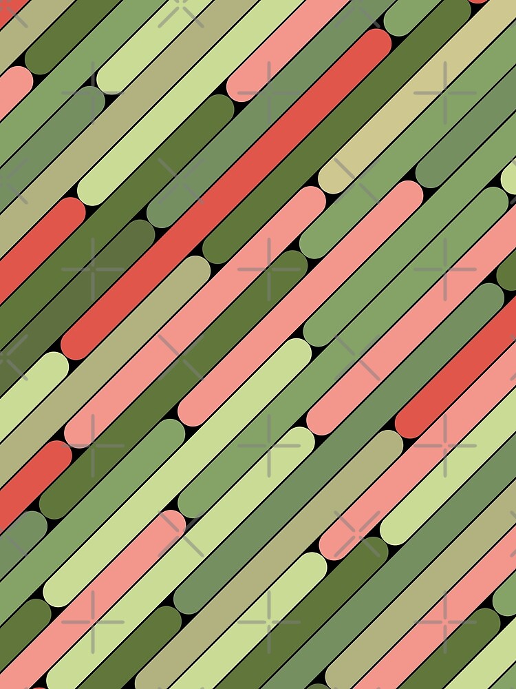 Thumbnail 3 of 3, Scarf, Watermelon Color Diagonal Pattern designed and sold by MagicSpread.