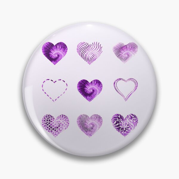 Item preview, Tie Dye Purple Hearts variety value pack designed and sold by everything4eva.