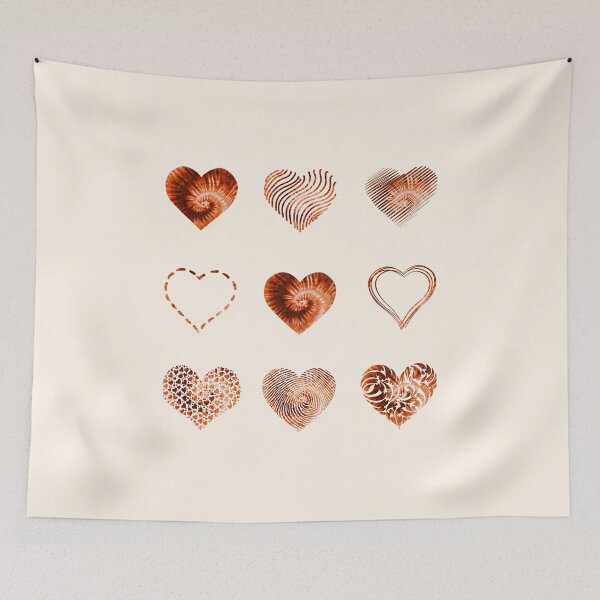 Item preview, Tie Dye Orange Hearts variety value pack designed and sold by everything4eva.