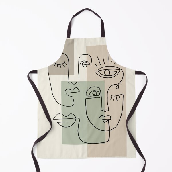 Item preview, Abstract modern geometrical faces line drawing designed and sold by ps4artworks.