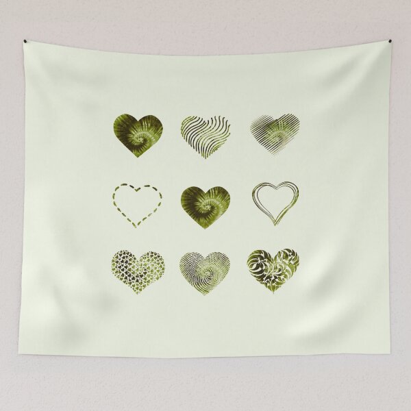 Item preview, Tie Dye Lime Green Hearts variety value pack designed and sold by everything4eva.