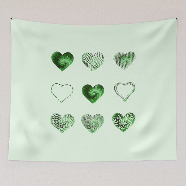 Item preview, Tie Dye Green Hearts variety value pack designed and sold by everything4eva.