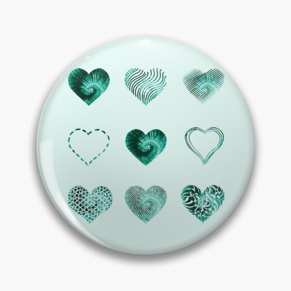 Item preview, Tie Dye Turquoise Hearts variety value pack designed and sold by everything4eva.