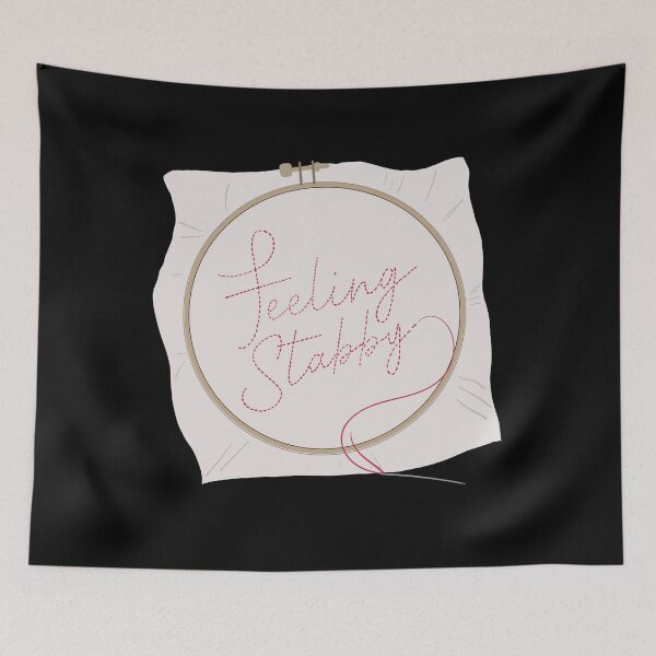 Item preview, Feeling Stabby Embroidery Hoop - I Love Embroidery designed and sold by Good-Find.