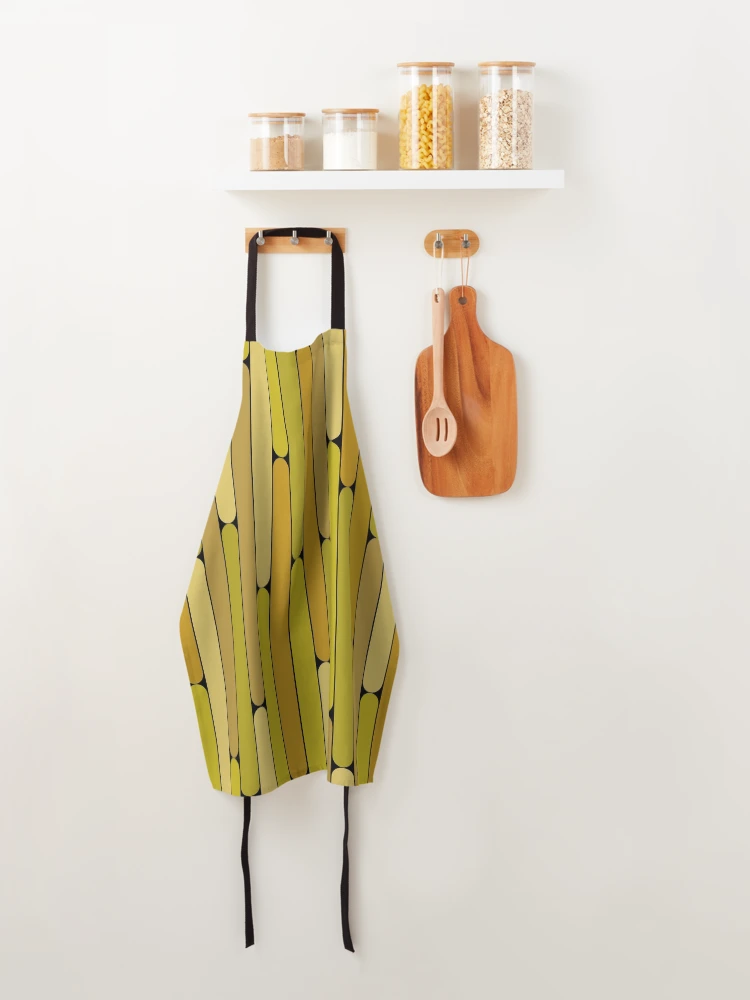 Thumbnail 4 of 6, Apron, Durian Color Linear Pattern designed and sold by MagicSpread.