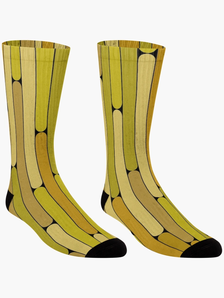 Thumbnail 3 of 5, Socks, Durian Color Linear Pattern designed and sold by MagicSpread.