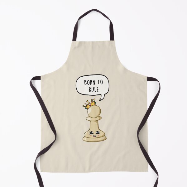 Item preview, Chess Pawn 'Born to Rule' Cute Kawaii Chess Piece designed and sold by LEFDDesigns.