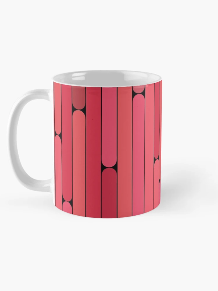Thumbnail 5 of 6, Coffee Mug, Lychee Color Linear Pattern designed and sold by MagicSpread.
