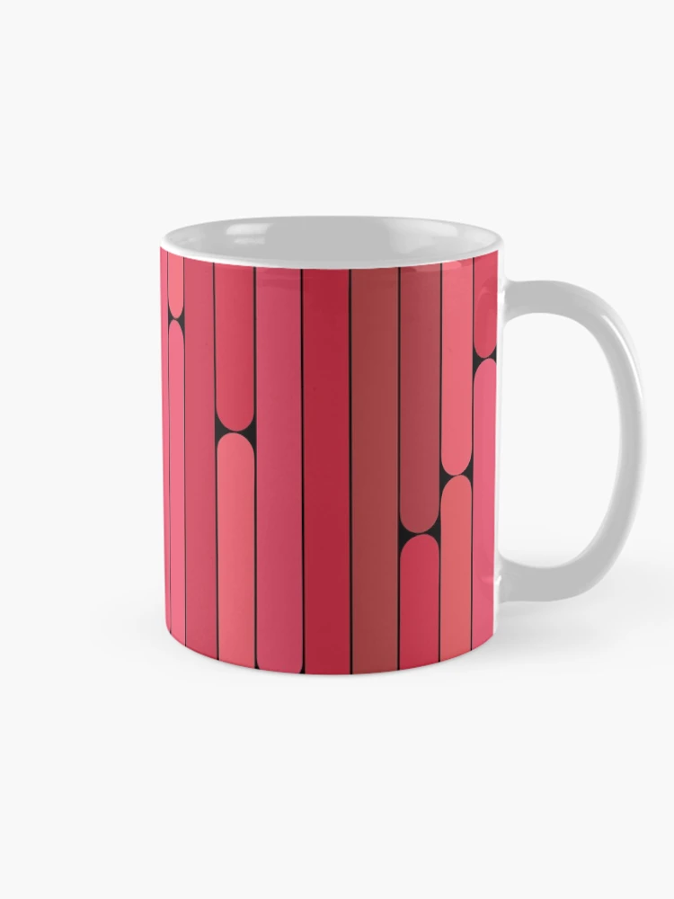 Thumbnail 3 of 6, Coffee Mug, Lychee Color Linear Pattern designed and sold by MagicSpread.