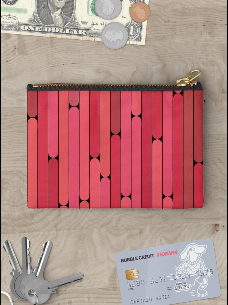 Thumbnail 3 of 4, Zipper Pouch, Lychee Color Linear Pattern designed and sold by MagicSpread.
