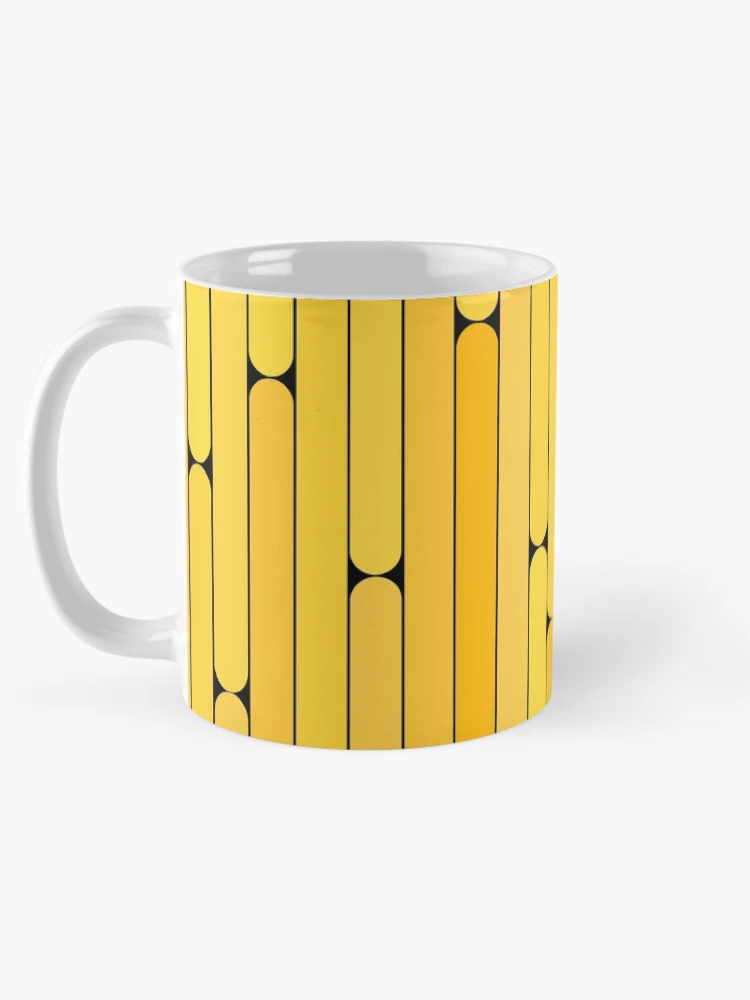 Thumbnail 5 of 6, Coffee Mug, Mango Color Linear Pattern designed and sold by MagicSpread.