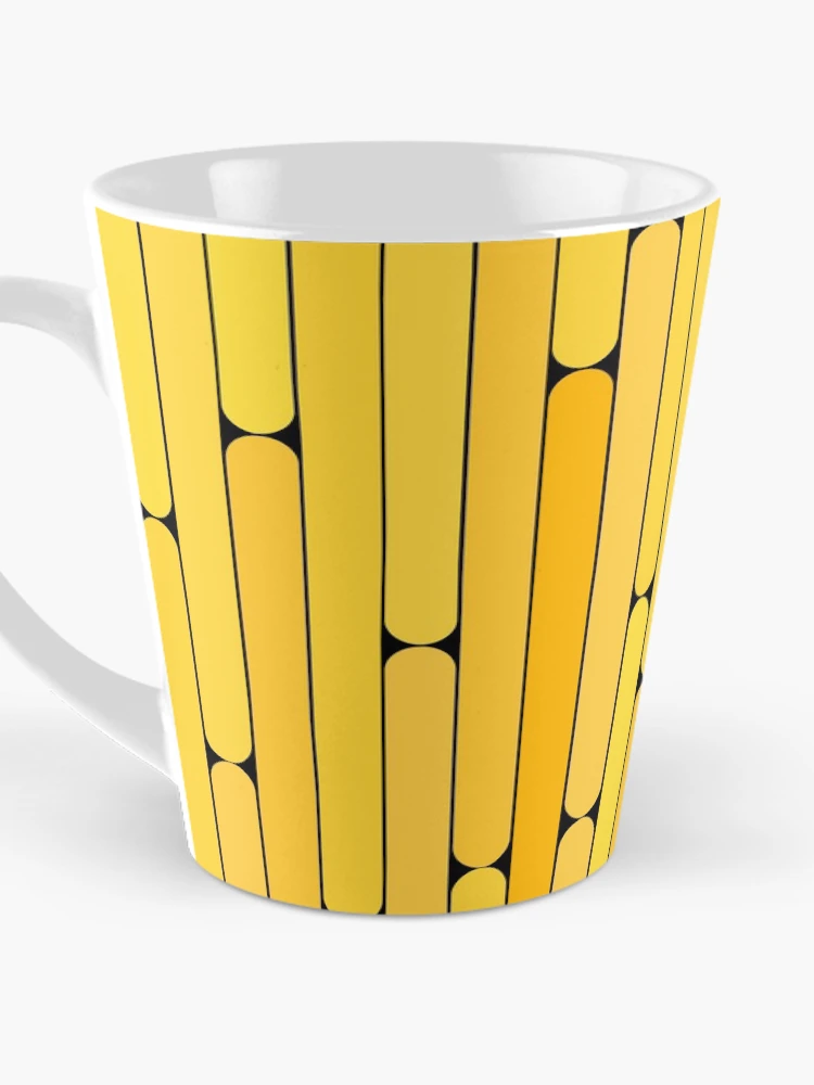 Thumbnail 3 of 4, Coffee Mug, Mango Color Linear Pattern designed and sold by MagicSpread.
