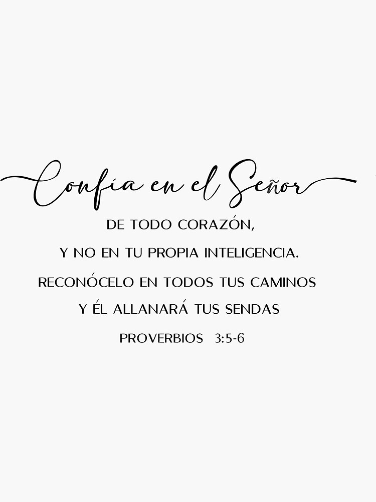 Salmo 23, Spanish Bible Verse Sticker for Sale by Aryam Quotes