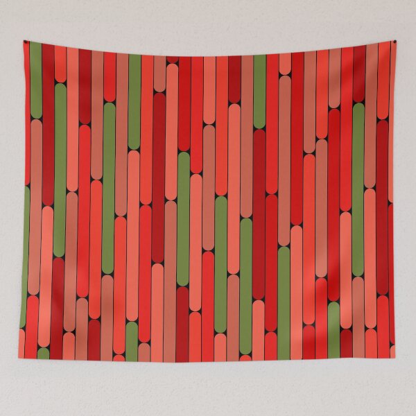 Item preview, Strawberry Color Linear Pattern designed and sold by MagicSpread.