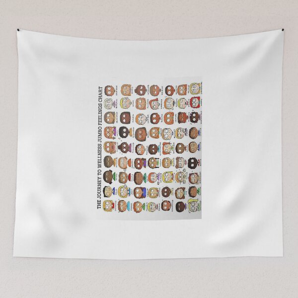 Item preview, Social Worker The Journey To Wellness Jumbo Feelings Chart Poster designed and sold by Bartolomej.