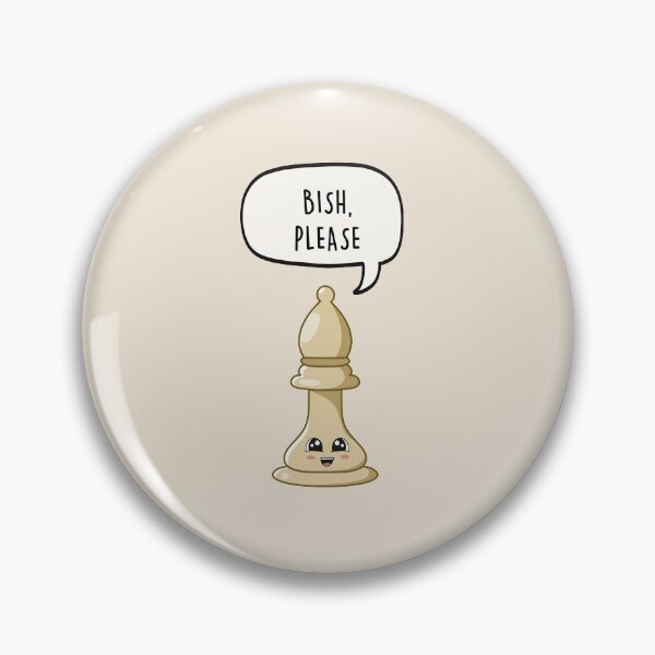 Item preview, Chess Bishop 'Bish, Please' - Funny Kawaii Chess Piece designed and sold by LEFDDesigns.
