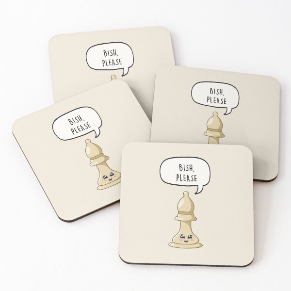 Item preview, Chess Bishop 'Bish, Please' - Funny Kawaii Chess Piece designed and sold by LEFDDesigns.