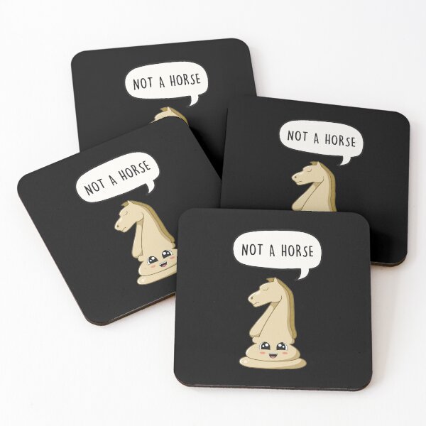 Item preview, Chess Knight 'Not a Horse' - Funny Kawaii Chess Piece designed and sold by LEFDDesigns.