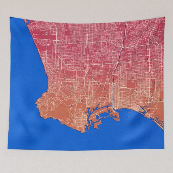 Item preview, Los Angeles California Map Sun Art designed and sold by Wizardofpizza.