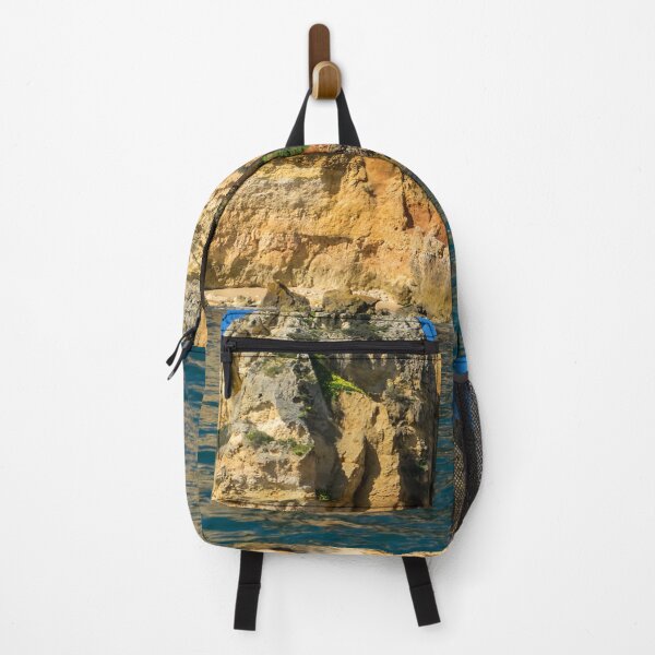 Item preview, Algarve Gold Coast Sail - Boldly Colored Sea Cliffs with a Natural Arch in Lagos Portugal designed and sold by Georgia Mizuleva.