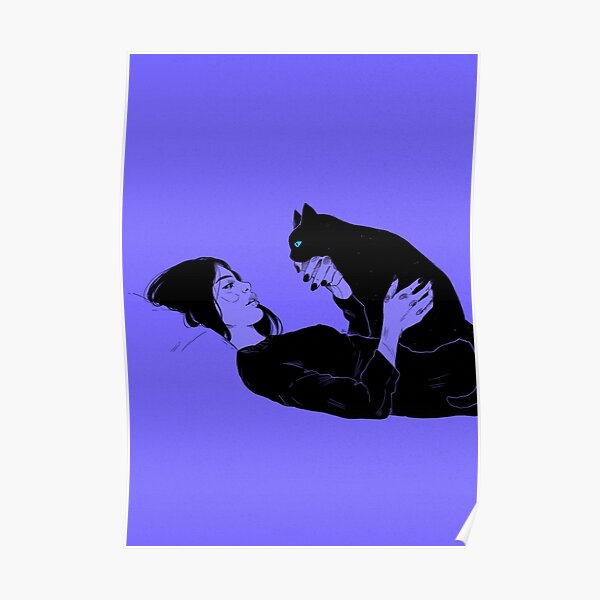 Her and a cat Poster