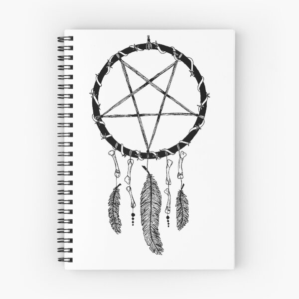 Item preview, Black and white occult dream catcher nightmare catcher designed and sold by AnyasDreamShop.