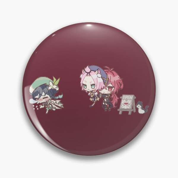 Item preview, Genshin Impact Venti Diona and Diluc Chibi designed and sold by Genkigecko.