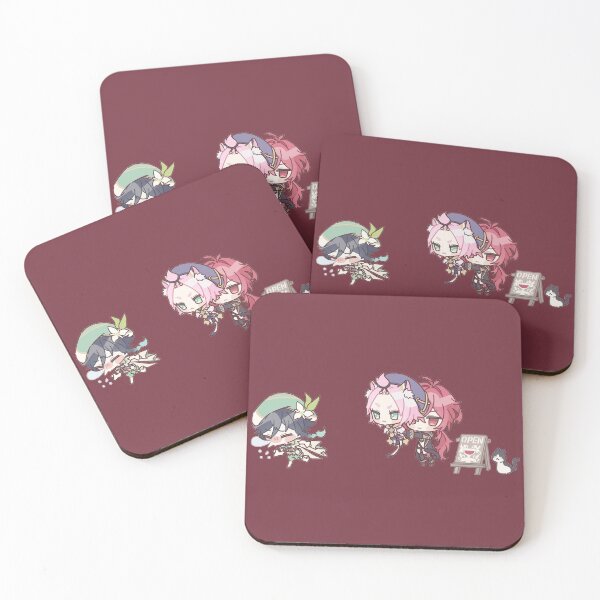 Item preview, Genshin Impact Venti Diona and Diluc Chibi designed and sold by Genkigecko.