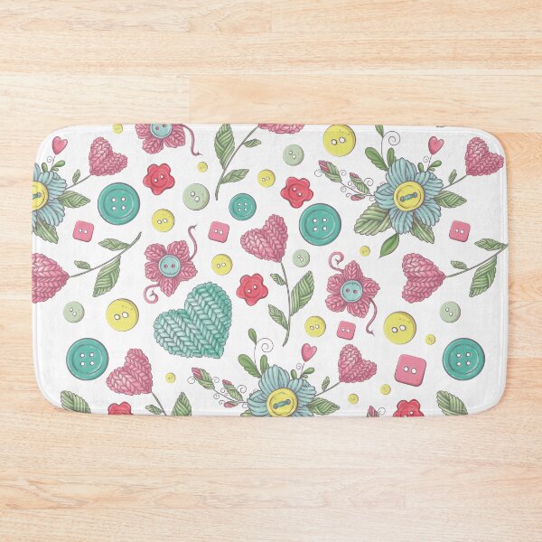 Item preview, Flower and Hearts of Wool Pattern designed and sold by VerboShop.
