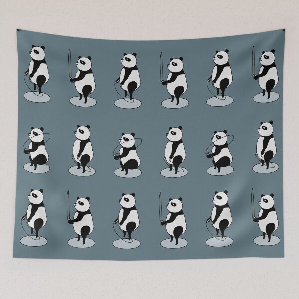 Item preview, Crossfit panda with skipping rope designed and sold by TrueType.