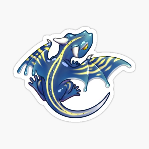 Dragon gecko cornu bleu Sticker