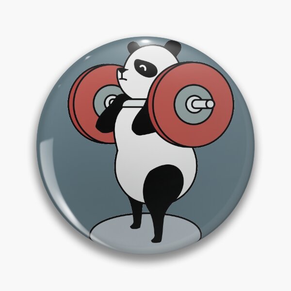 Item preview, Crossfit panda with barbell / barbell designed and sold by TrueType.