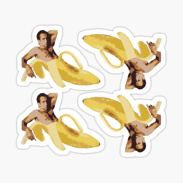 Nicholas Cage Banana Sticker