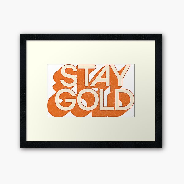 Item preview, STAY GOLD ///// Retro Faded Original Typography Design designed and sold by yaminuke309.