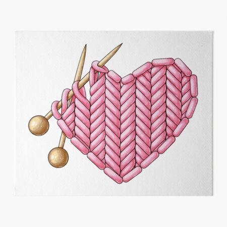 Knitting Basket Wool Art Board Print by VerboShop