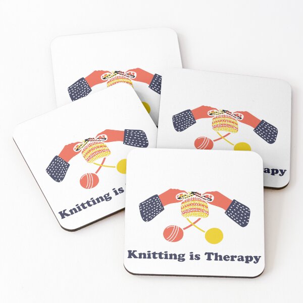 Item preview, Knitting is Therapy designed and sold by VerboShop.