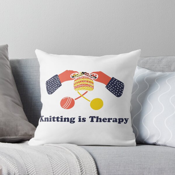 Item preview, Knitting is Therapy designed and sold by VerboShop.