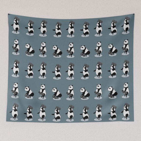 Item preview, Crossfit panda with dumbbell designed and sold by TrueType.