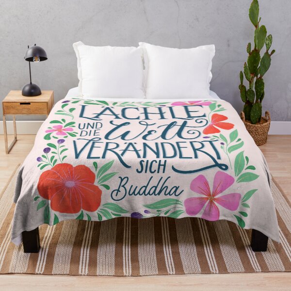 Item preview, Smile, cool hand lettering with flowers designed and sold by Sandra Brezina.
