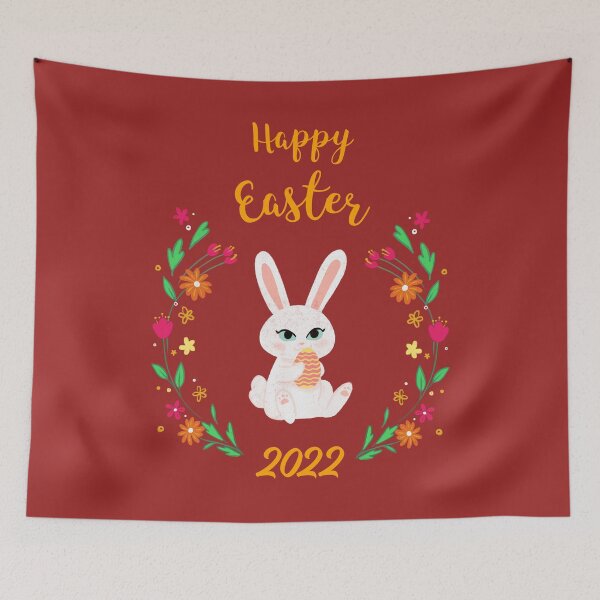 Item preview, Happy Easter 2022 Orange Text designed and sold by MottoDigging.