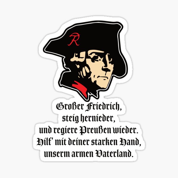 Friedrich II - Friedrich the Great - Great Friedrich descend Sticker