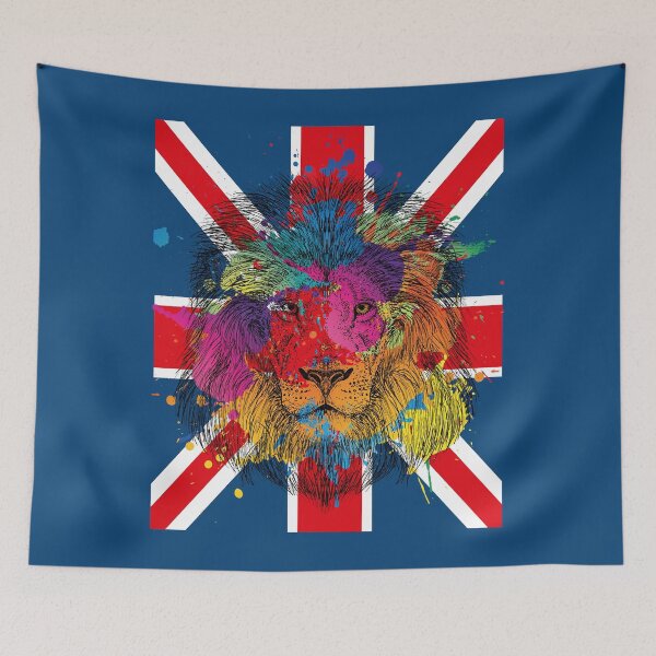 Item preview, Deadfamous LION, UNION JACK PAINT SPLATTER designed and sold by Dead-Famous.