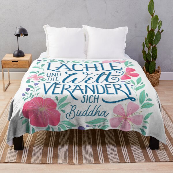 Item preview, Smile, beautiful hand lettering with delicate floral decoration designed and sold by Sandra Brezina.