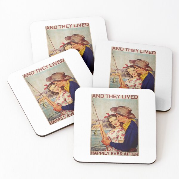 Item preview, Fishing Couple And They Lived Happily Ever Afters Poster designed and sold by AlicjaFAdamczyk.