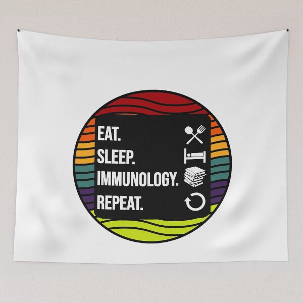 Item preview, Eat sleep Immunology Repeat, Immunology designed and sold by Pengo Shirt.