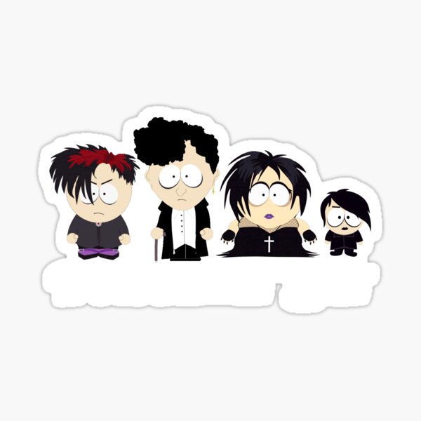 South Park Goth Kids Stickers Redbubble