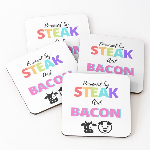 Item preview, Powered By Steak And Bacon designed and sold by HomerNixon.