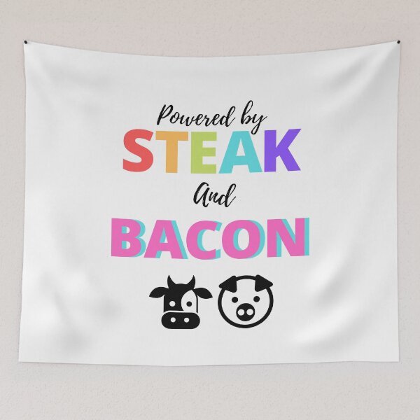 Item preview, Powered By Steak And Bacon designed and sold by HomerNixon.