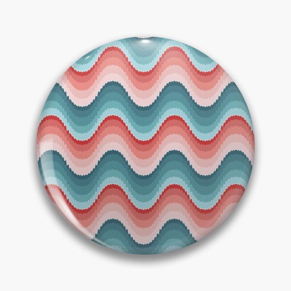Item preview, Bargello wave pattern in pink and blue - seamless pattern designed and sold by colorofmagic.
