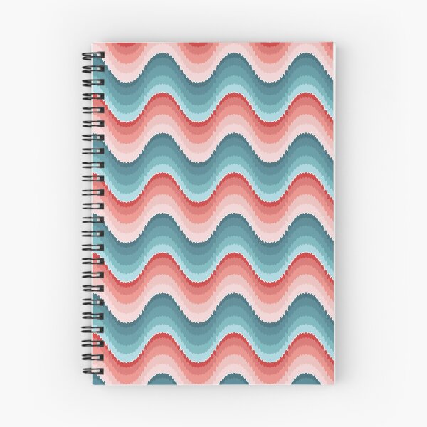 Item preview, Bargello wave pattern in pink and blue - seamless pattern designed and sold by colorofmagic.